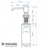 Дозатор мила для кухонних мийок MINOLA MS0005 (Польща)- № 4