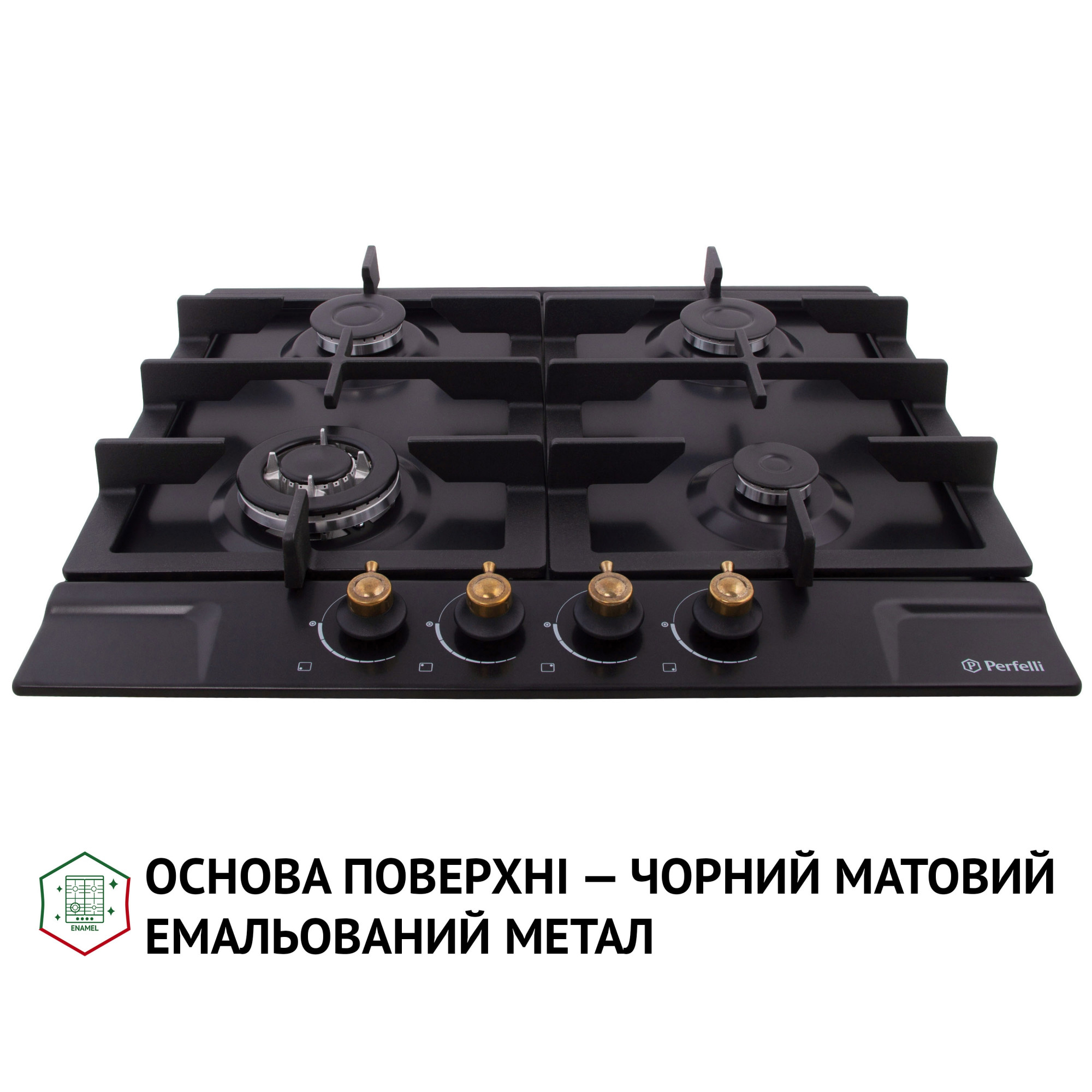 Варочная поверхность на металле PERFELLI HGM 61637 BL RETRO (Цвет Черный) - фото 2 Варочная поверхность на металле PERFELLI HGM 61637 BL RETRO - фото 2