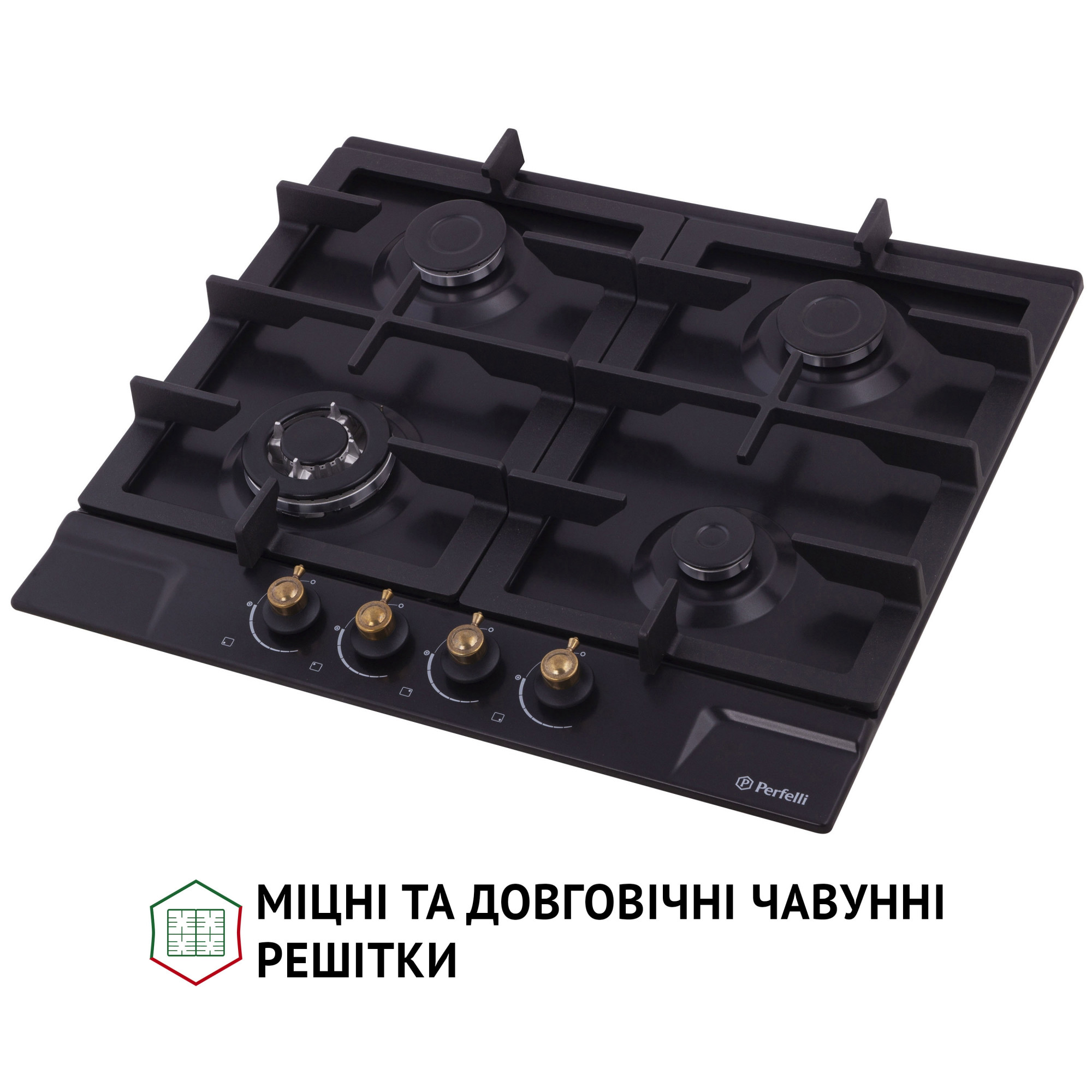 Варочная поверхность на металле PERFELLI HGM 61637 BL RETRO (Цвет Черный) - фото 3 Варочная поверхность на металле PERFELLI HGM 61637 BL RETRO - фото 3