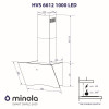 Вытяжка декоративная наклонная MINOLA HVS 6612 WH 1000 LED (Польша)- № 12