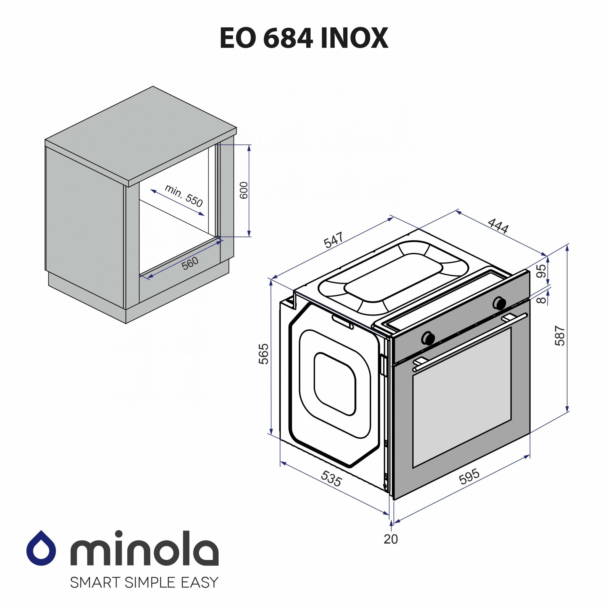Духовой шкаф электрический MINOLA EO 684 INOX - фото 14