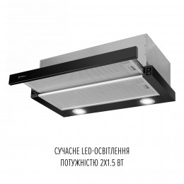Вытяжка телескопическая PERFELLI TL 6622 BL 1000 LED