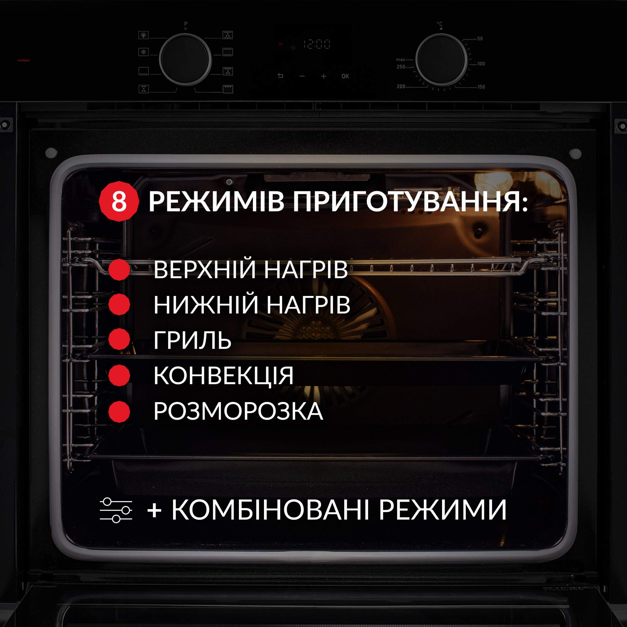 Духовой шкаф электрический WEILOR FDO6F8BK - фото 4