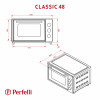 Электрическая печь PERFELLI CLASSIC 48 GREY (Цвет Серый) - № 20 Электрическая печь PERFELLI CLASSIC 48 GREY (Италия)- № 20