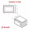Электрическая печь PERFELLI MIRAGE 37 RED (Италия)- № 22