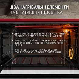 Электрическая печь Perfelli TRIMO 48 RED