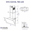 Вытяжка декоративная наклонная MINOLA HVS 5224 BL 700 LED (Польша)- № 11