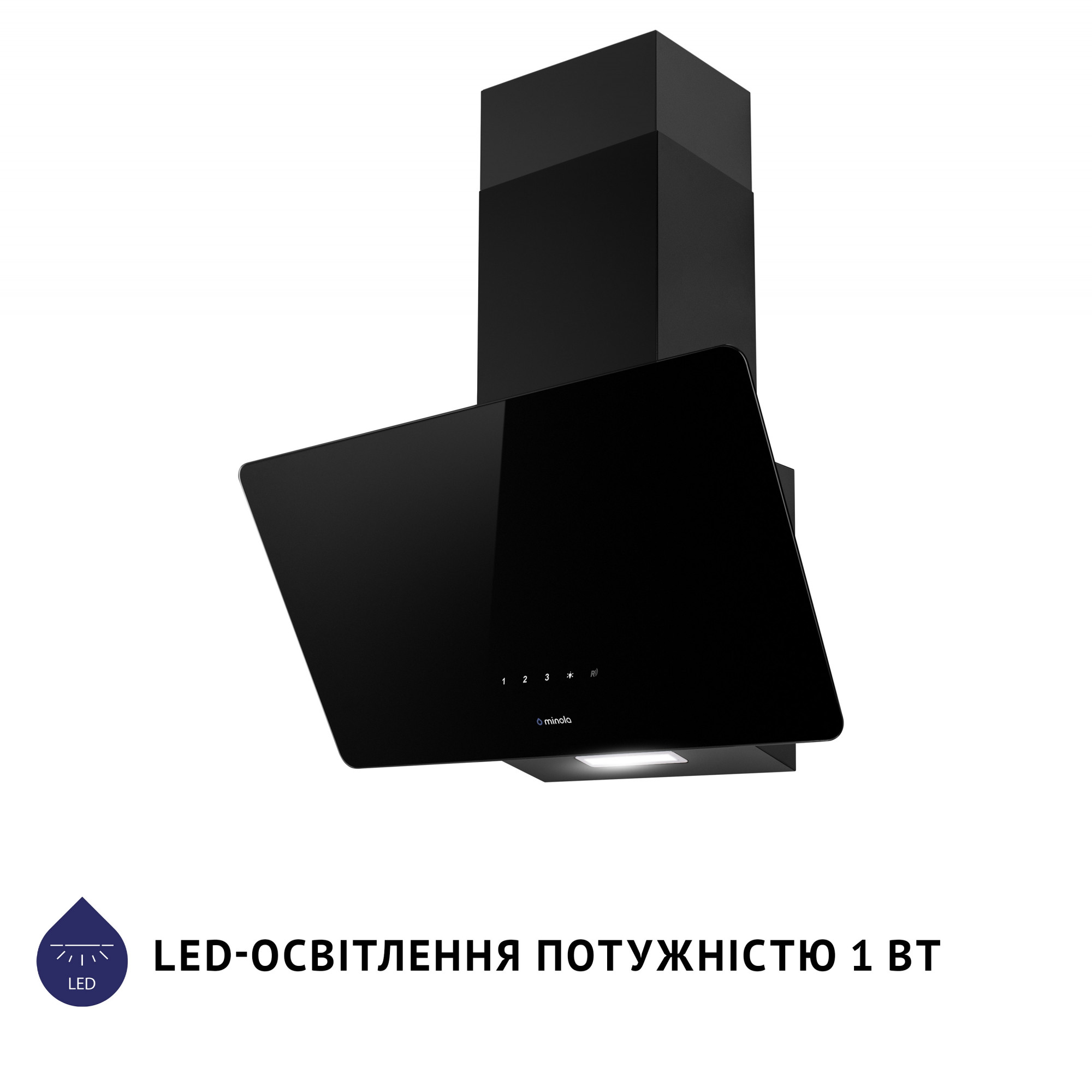 Вытяжка декоративная наклонная MINOLA HVS 6224 BL 700 LED - фото 3