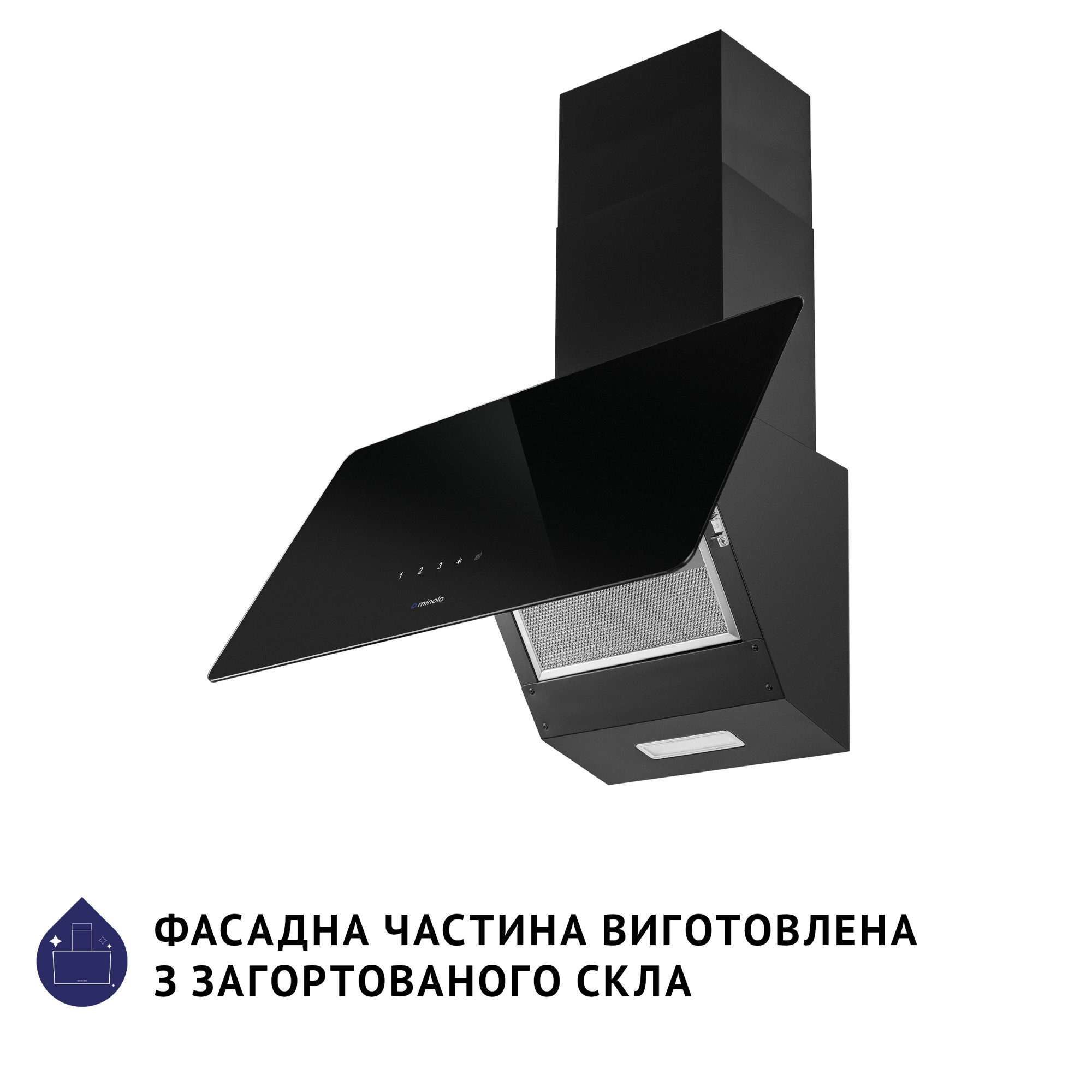 Вытяжка декоративная наклонная MINOLA HVS 6224 BL 700 LED - фото 4