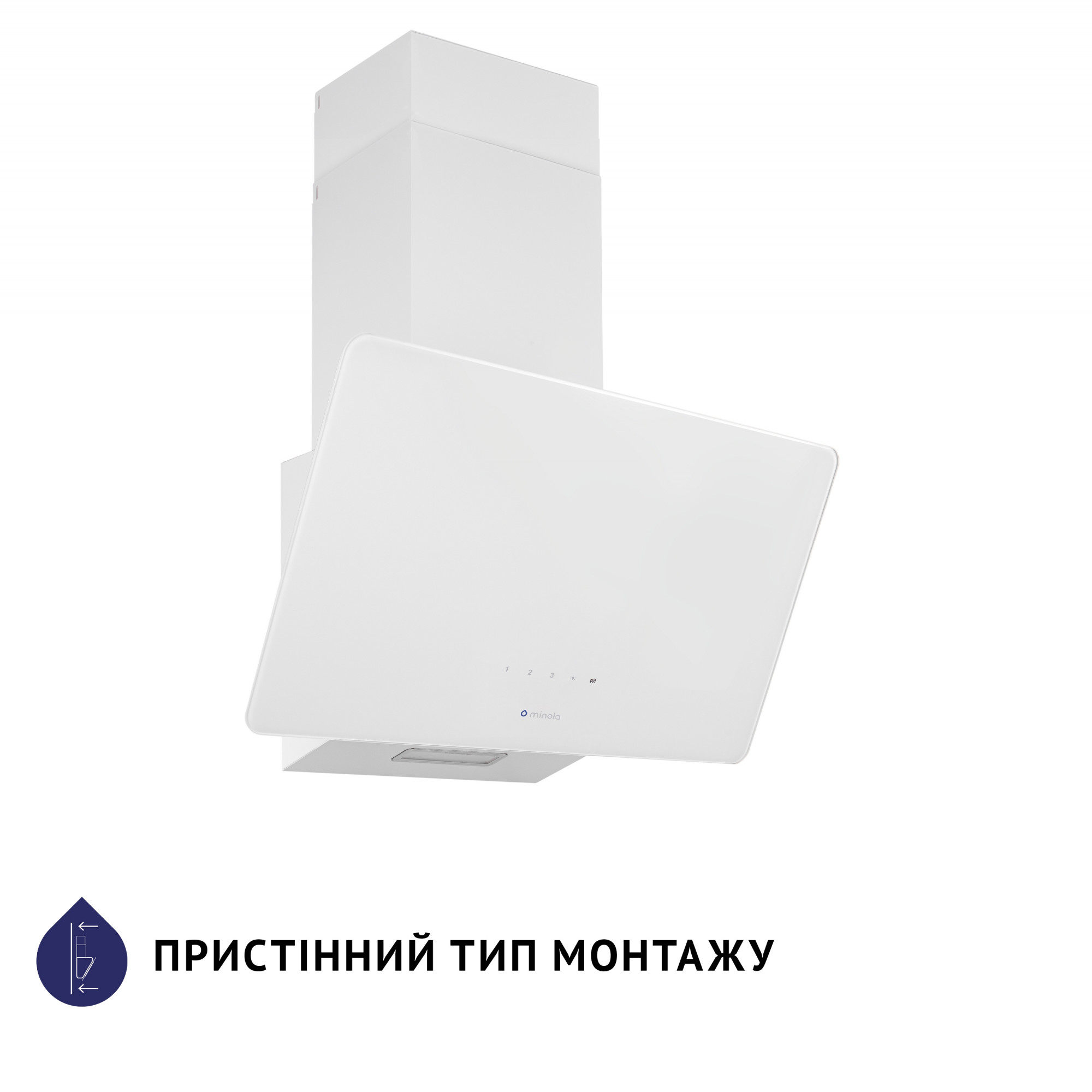Вытяжка декоративная наклонная MINOLA HVS 6224 WH 700 LED - фото 2