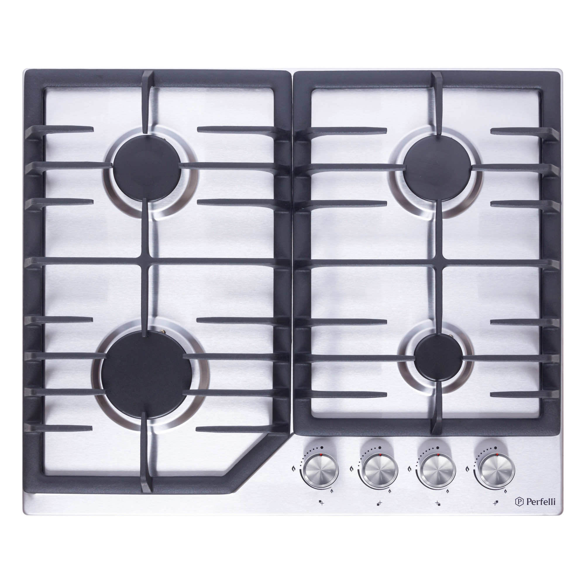 Поверхность газовая на металле PERFELLI DIAMOND M69C INOX (Цвет Нержавеющая сталь), Атикул 5905563500880 |  купить на AQUILA.UA - фото 1