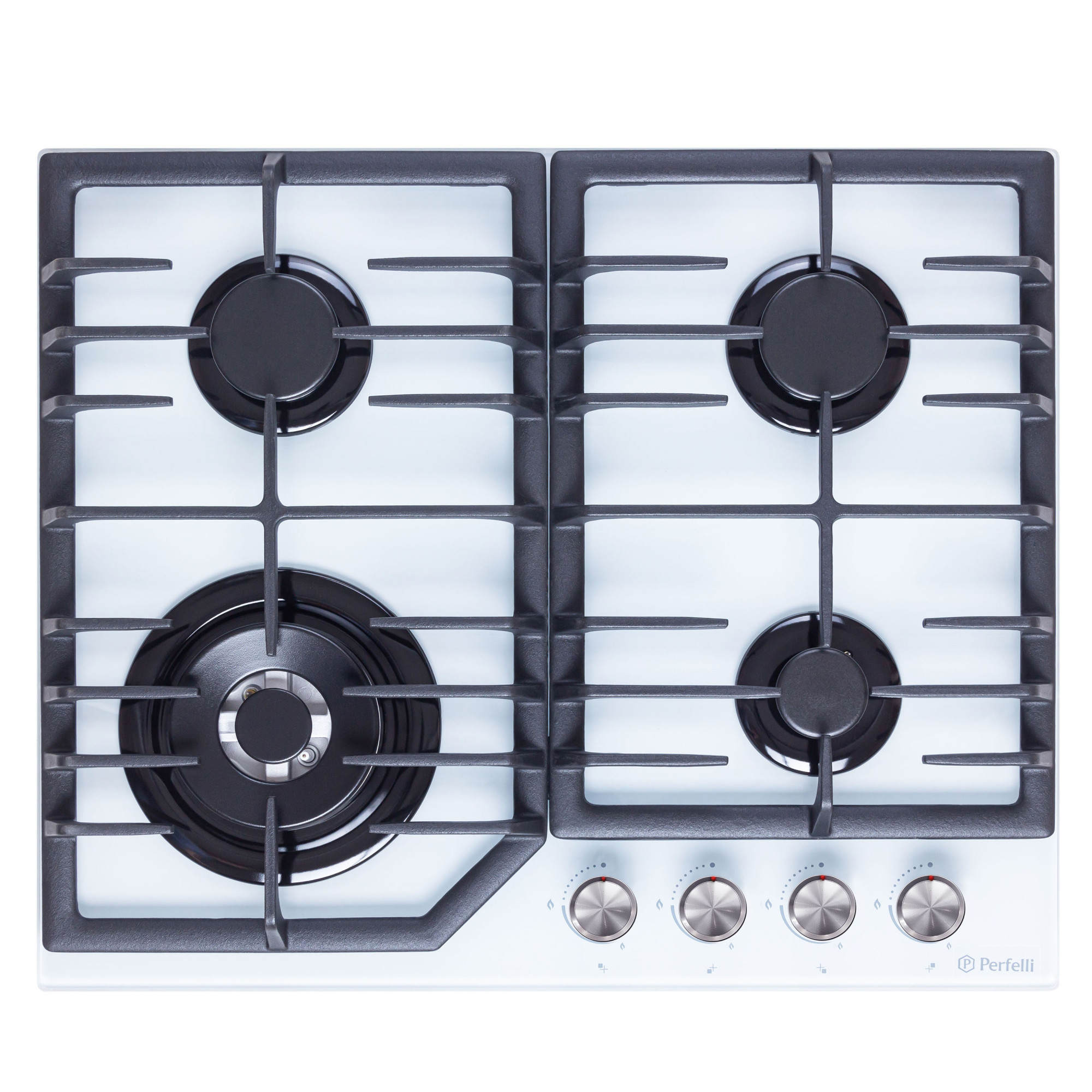 Поверхность газовая на стекле PERFELLI DIAMOND GW69C BIANCO (Цвет Белый), Атикул 5905563500965 |  купить на AQUILA.UA - фото 1