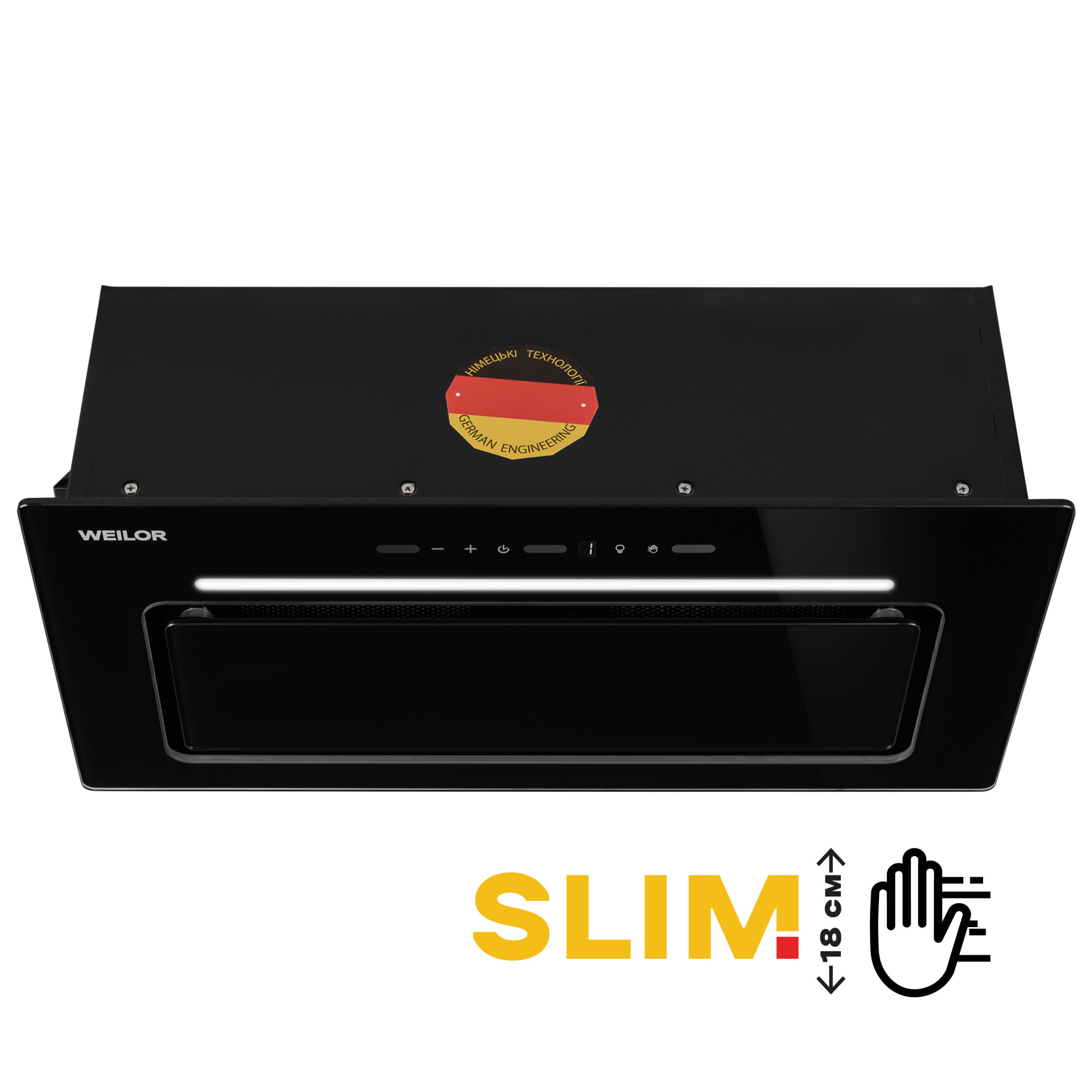 Вытяжка полновстраиваемая WEILOR LUMINA WBG 65 BLACK (Цвет Черный) - фото 1 Вытяжка полновстраиваемая WEILOR LUMINA WBG 65 BLACK (Цвет Черный), Атикул 5905538401983 | Акция купить на AQUILA.UA - фото 1