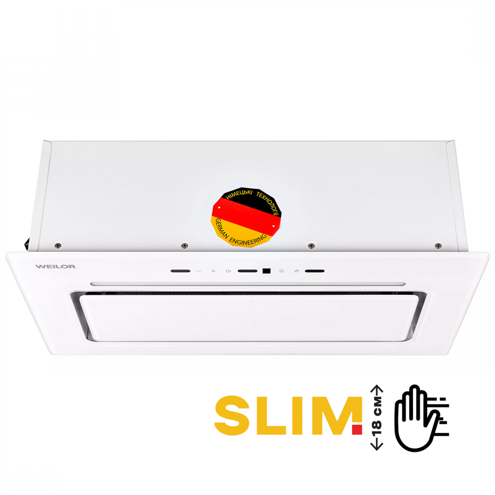 Вытяжка полновстраиваемая WEILOR LUMINA WBG 65 WHITE (Цвет Белый) - фото 1 Вытяжка полновстраиваемая WEILOR LUMINA WBG 65 WHITE (Цвет Белый), Атикул 5905538401990 | купить на AQUILA.UA - фото 1