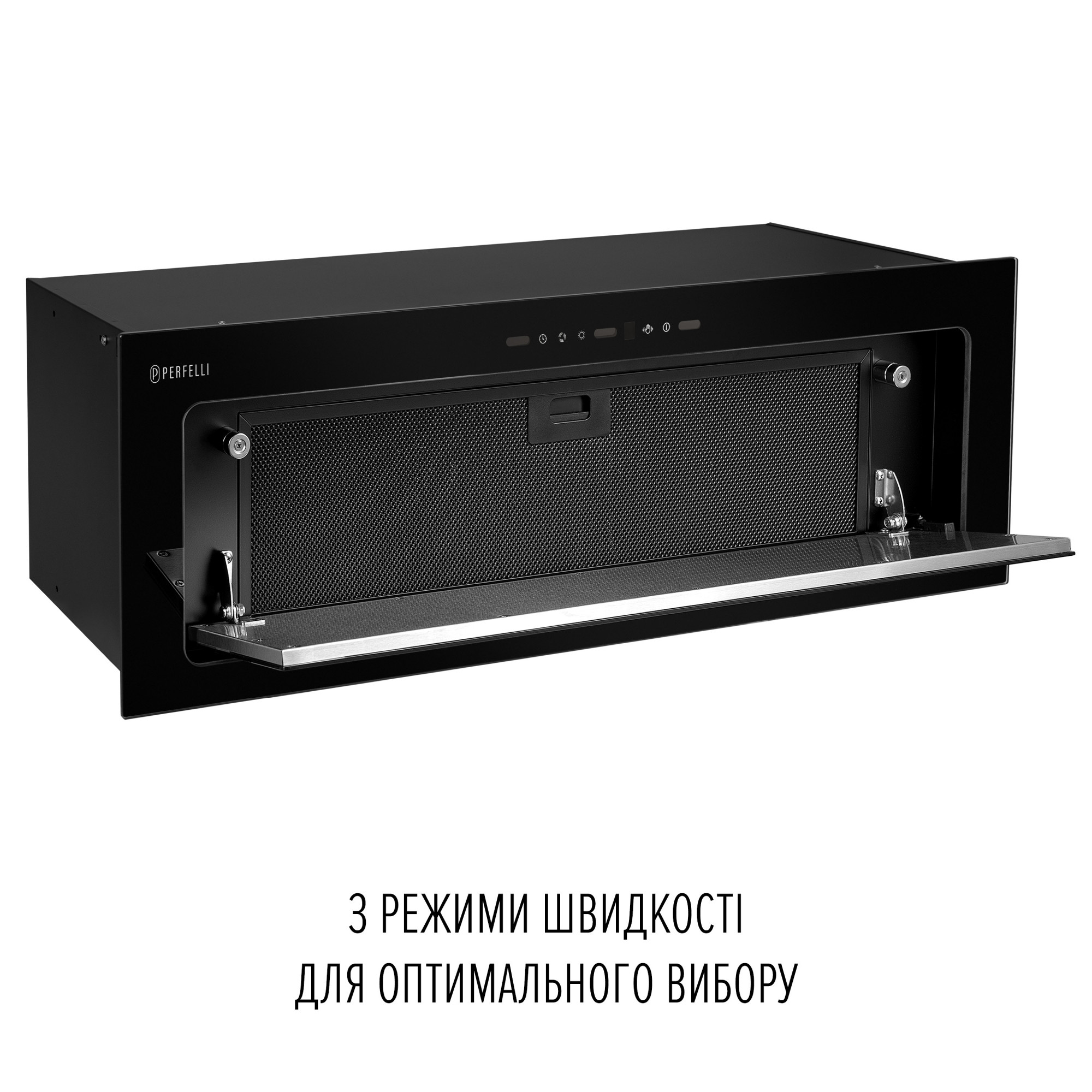 Вытяжка полновстраиваемая PERFELLI DESIGN VISION 9 NERO SILENZIO - фото 9