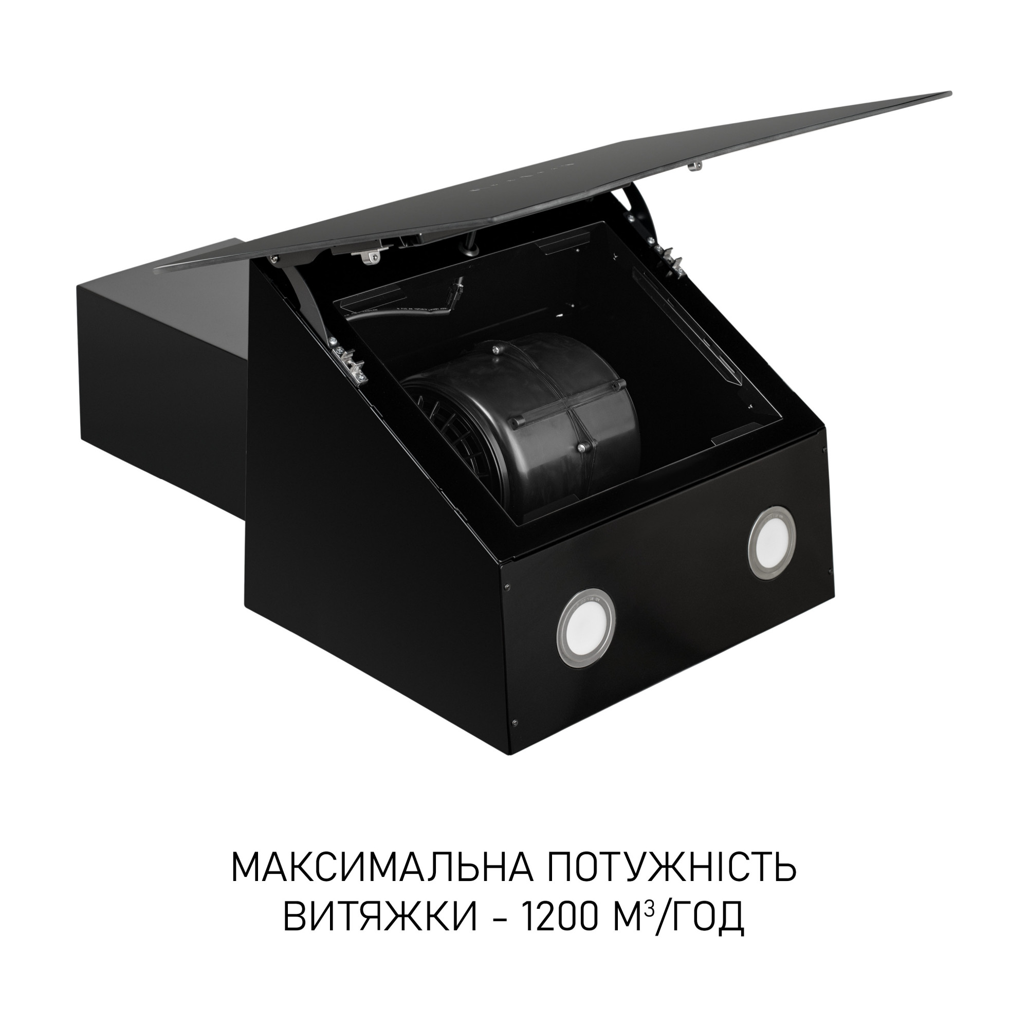 Вытяжка декоративная наклонная MINOLA HVS 6812 BL 1200 LED - фото 7