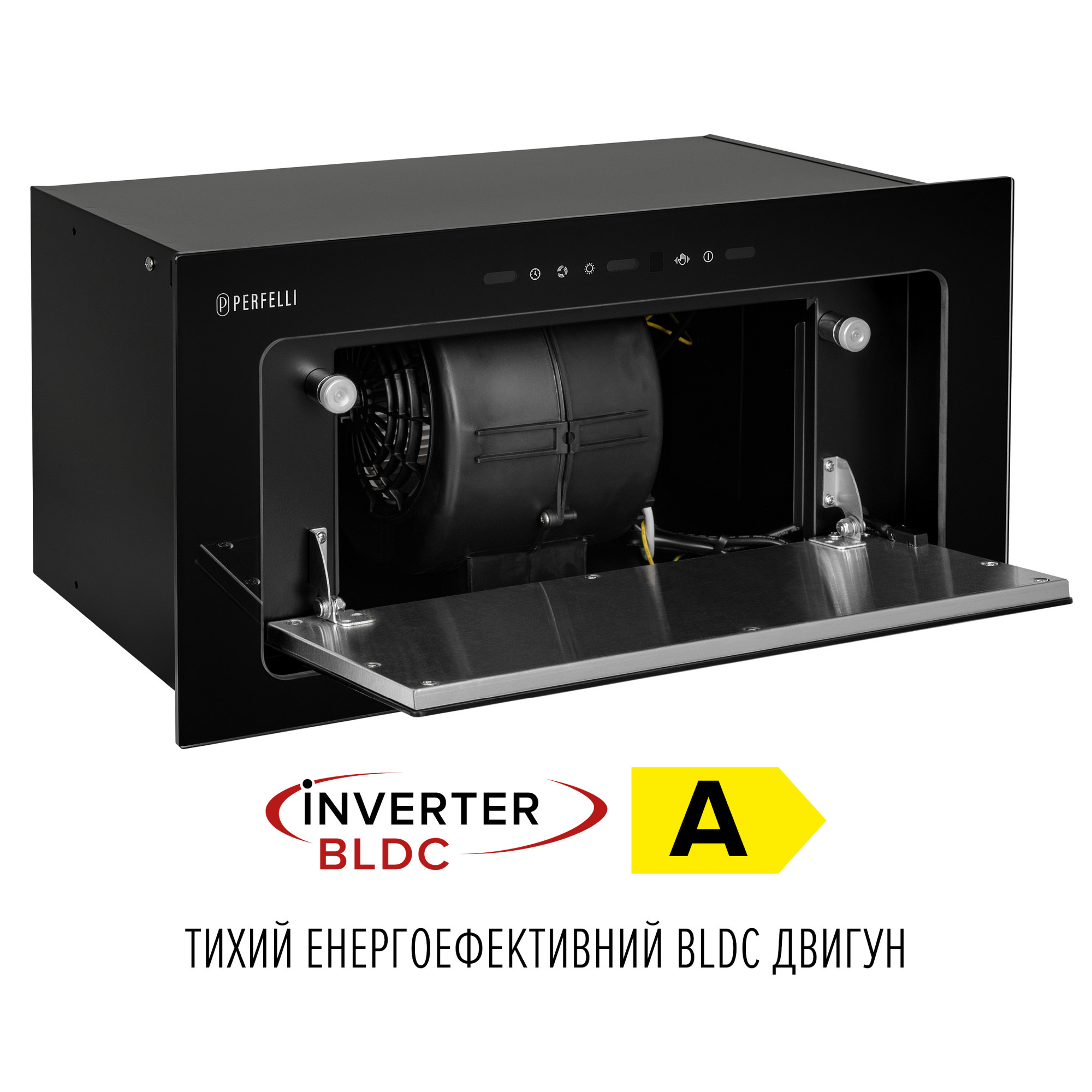 Вытяжка полновстраиваемая PERFELLI DESIGN VISION 6 NERO SILENZIO - фото 11