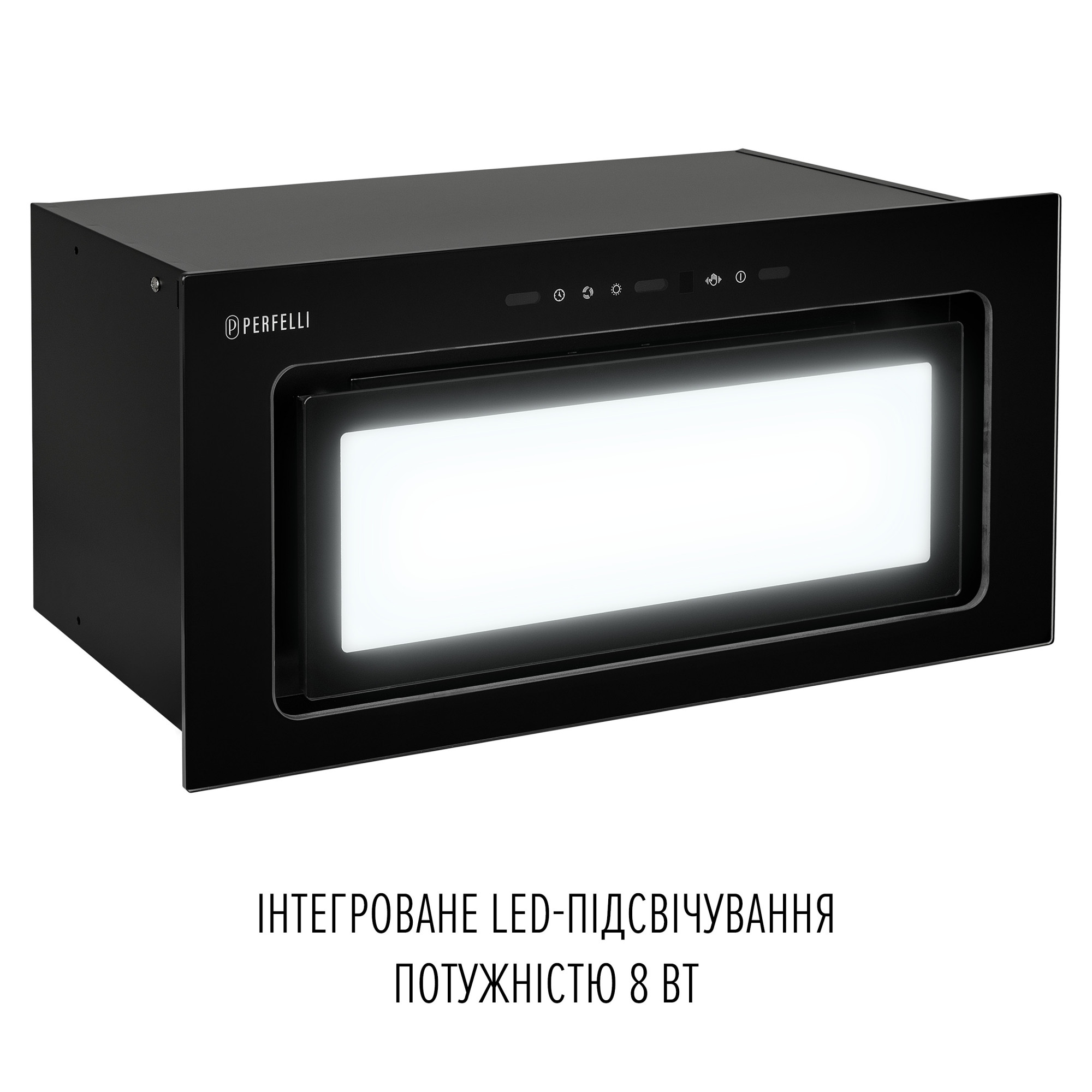 Вытяжка полновстраиваемая PERFELLI DESIGN VISION 6 NERO SILENZIO - фото 5