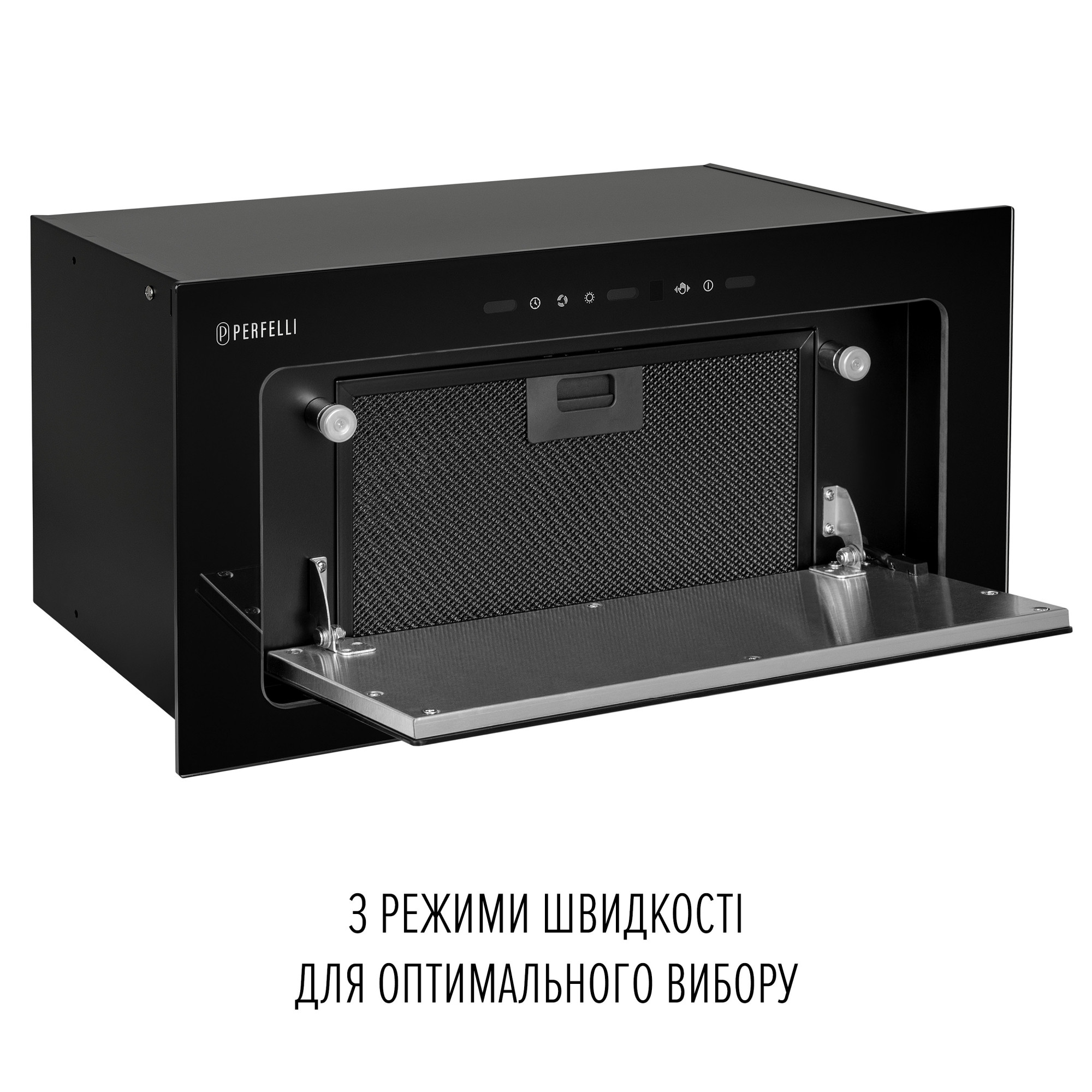 Вытяжка полновстраиваемая PERFELLI DESIGN VISION 6 NERO SILENZIO - фото 9