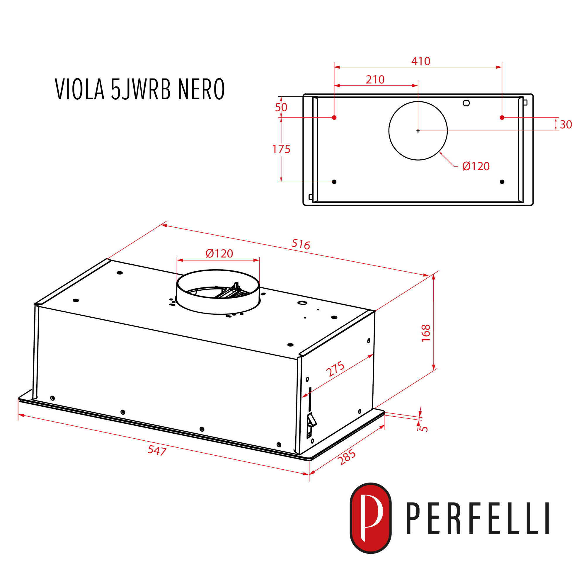 Вытяжка полновстраиваемая PERFELLI VIOLA 5JWRB NERO (Цвет Черный) - фото 17 Вытяжка полновстраиваемая PERFELLI VIOLA 5JWRB NERO - фото 17