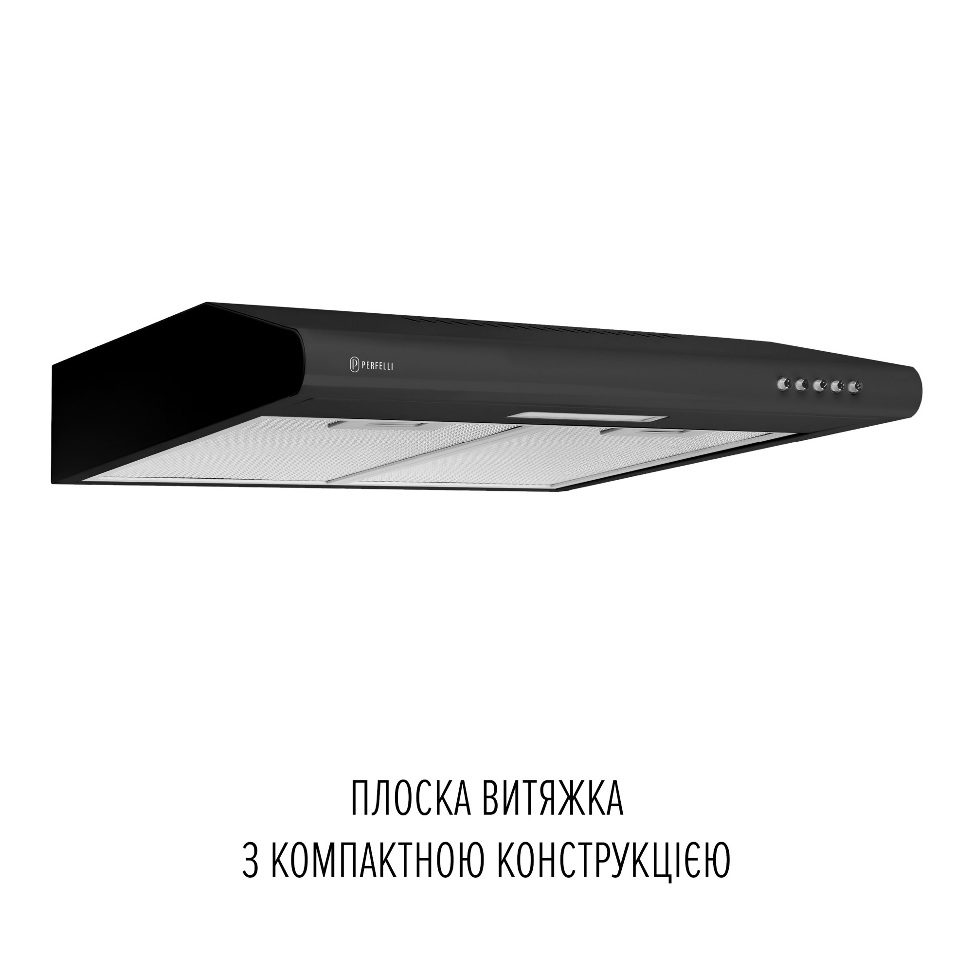 Вытяжка плоская PERFELLI PL 6124 BL LED (Цвет Черный) - фото 2 Вытяжка плоская PERFELLI PL 6124 BL LED - фото 2