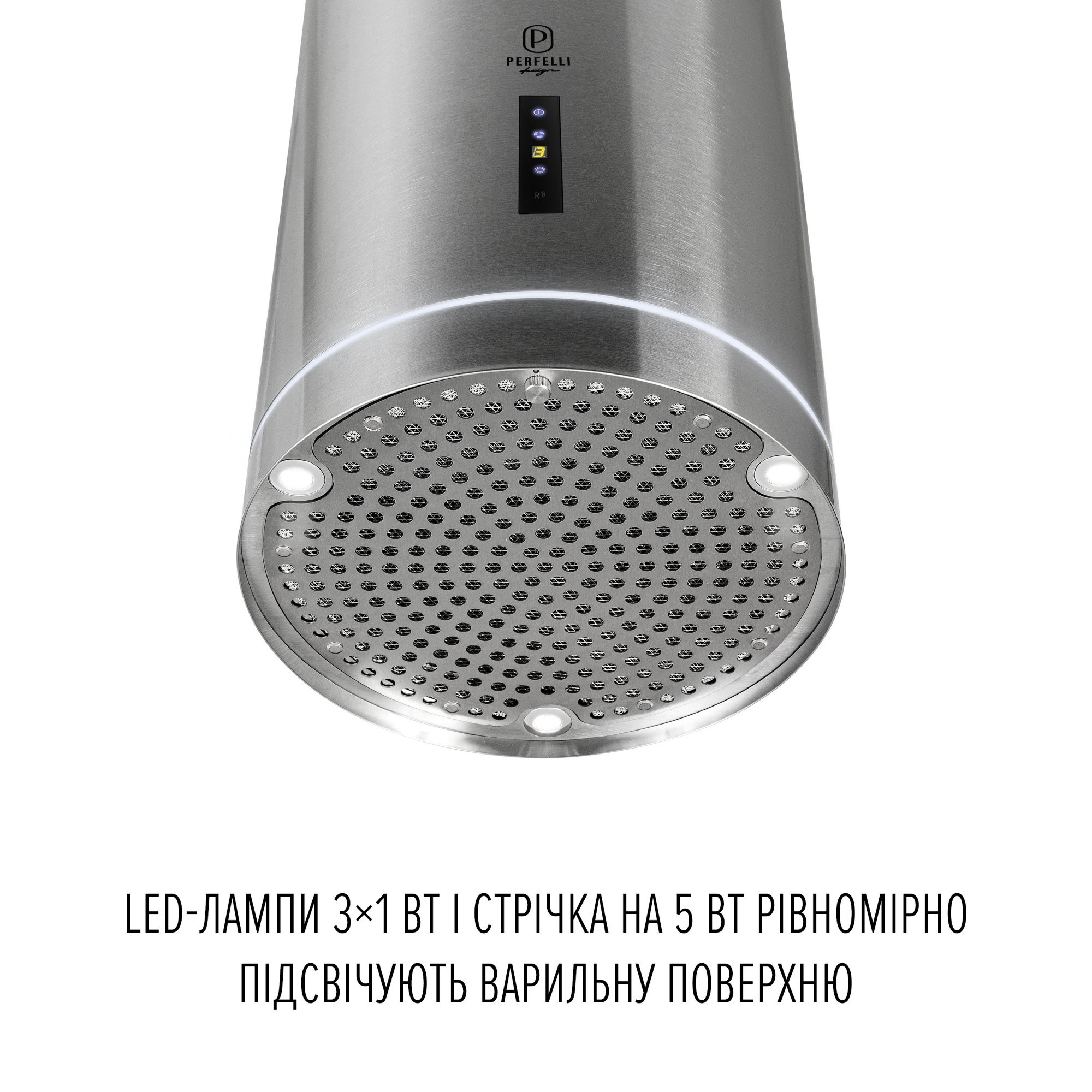 Вытяжка островная PERFELLI DESIGN ISOLA 35 INOX SILENZIO - фото 4
