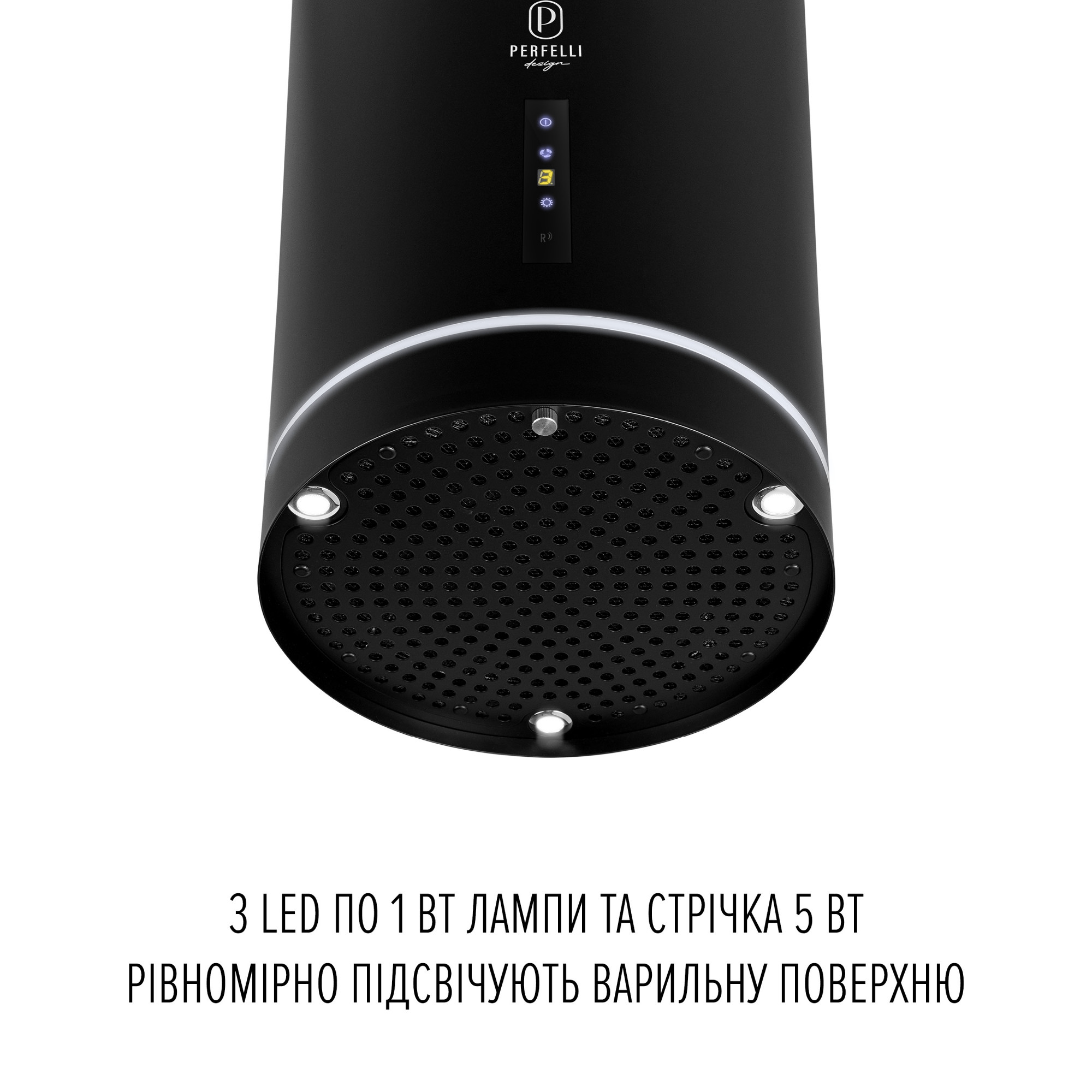 Вытяжка островная PERFELLI DESIGN ISOLA 35 NERO SILENZIO (Цвет Черный) - фото 4 Вытяжка островная PERFELLI DESIGN ISOLA 35 NERO SILENZIO - фото 4