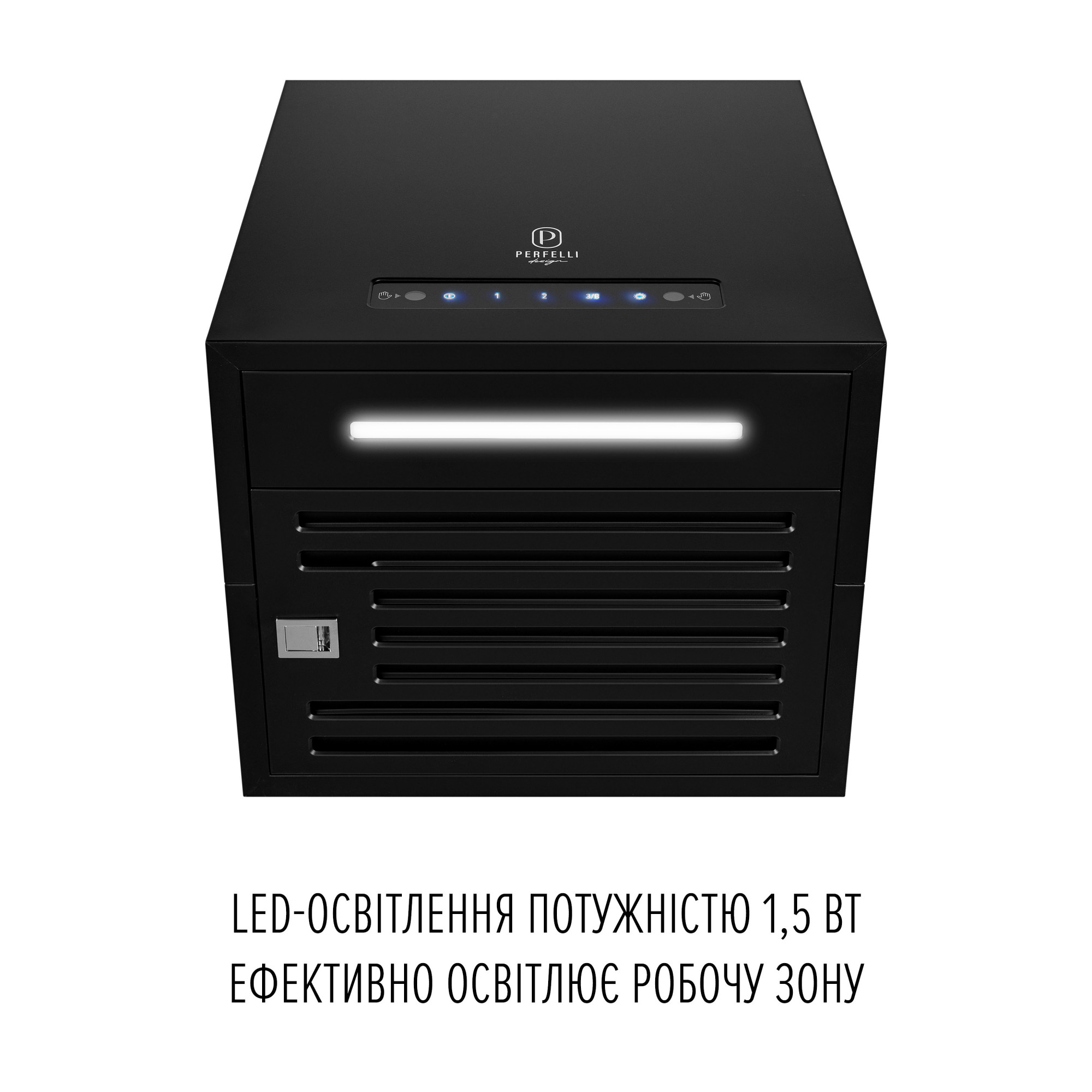Вытяжка островная PERFELLI DESIGN QUATTRO 41 NERO SILENZIO - фото 4