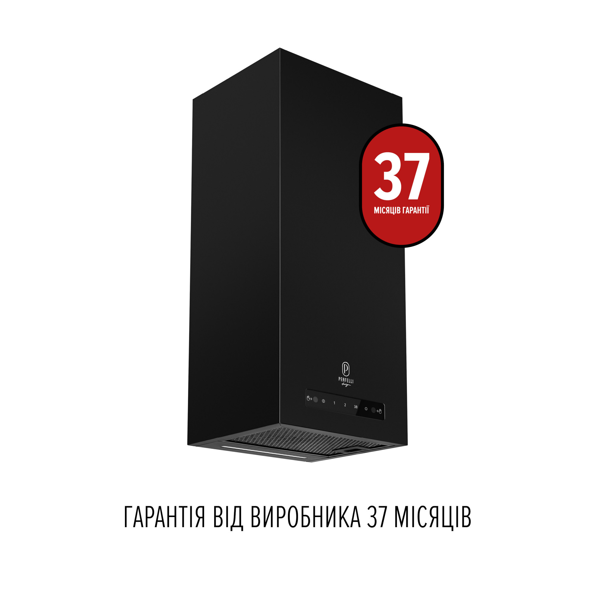 Витяжка пристінна PERFELLI DESIGN QUADRO 36 NERO SILENZIO - фото 11