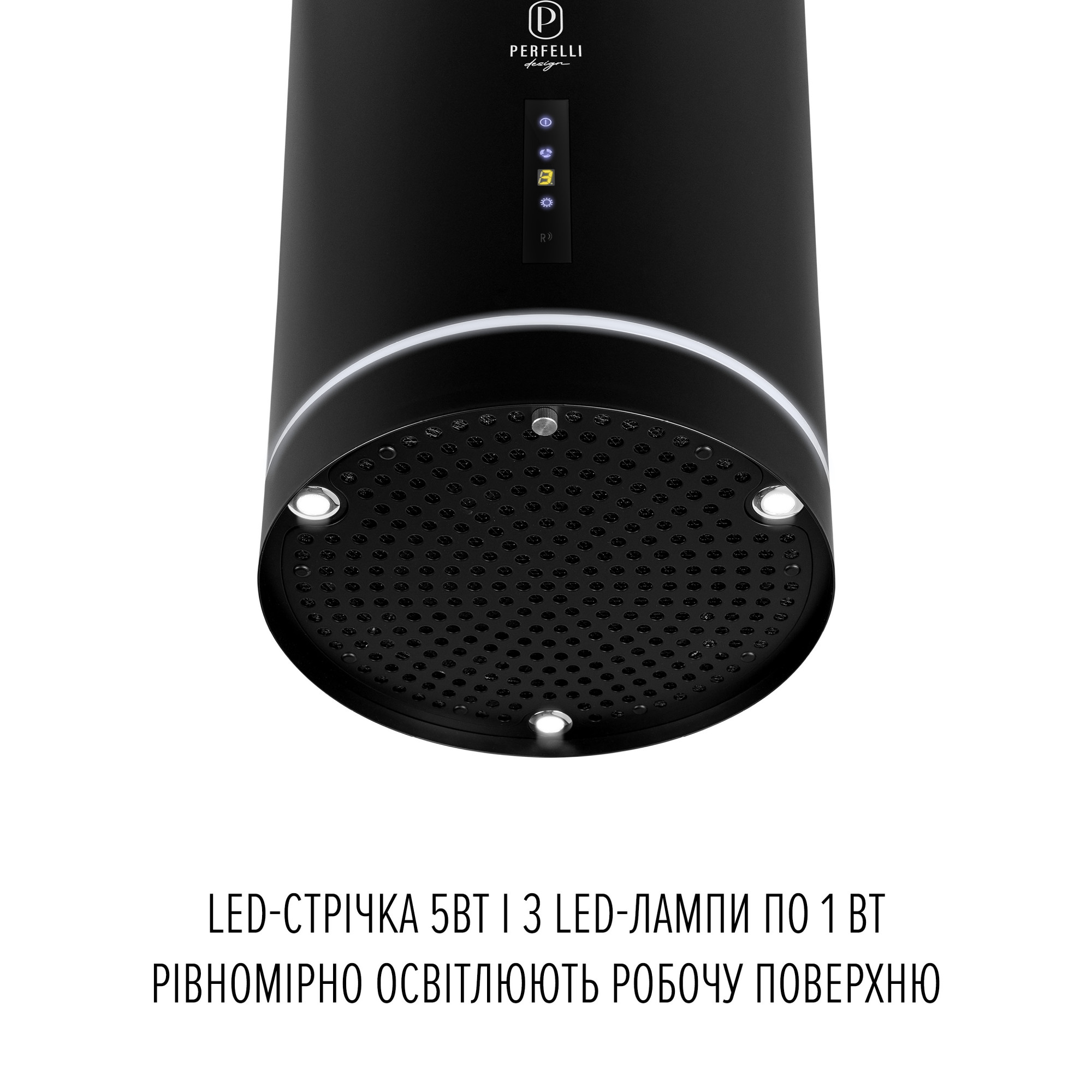 Вытяжка пристенная PERFELLI DESIGN RICCO 35 NERO SILENZIO - фото 4