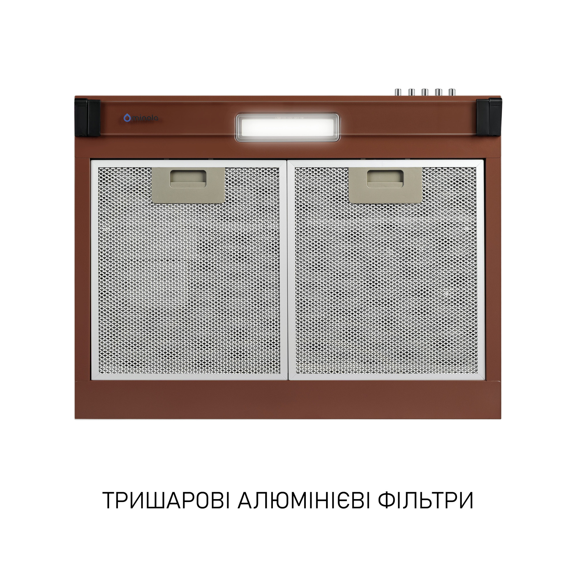 Вытяжка плоская Minola HPL 622 BR - фото 6