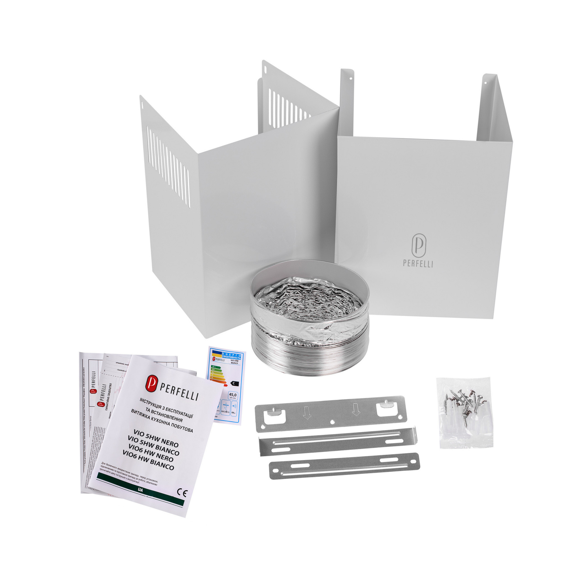 Вытяжка декоративная наклонная PERFELLI VIO 5HW BIANCO (Цвет Белый) - фото 11 Вытяжка декоративная наклонная PERFELLI VIO 5HW BIANCO - фото 11