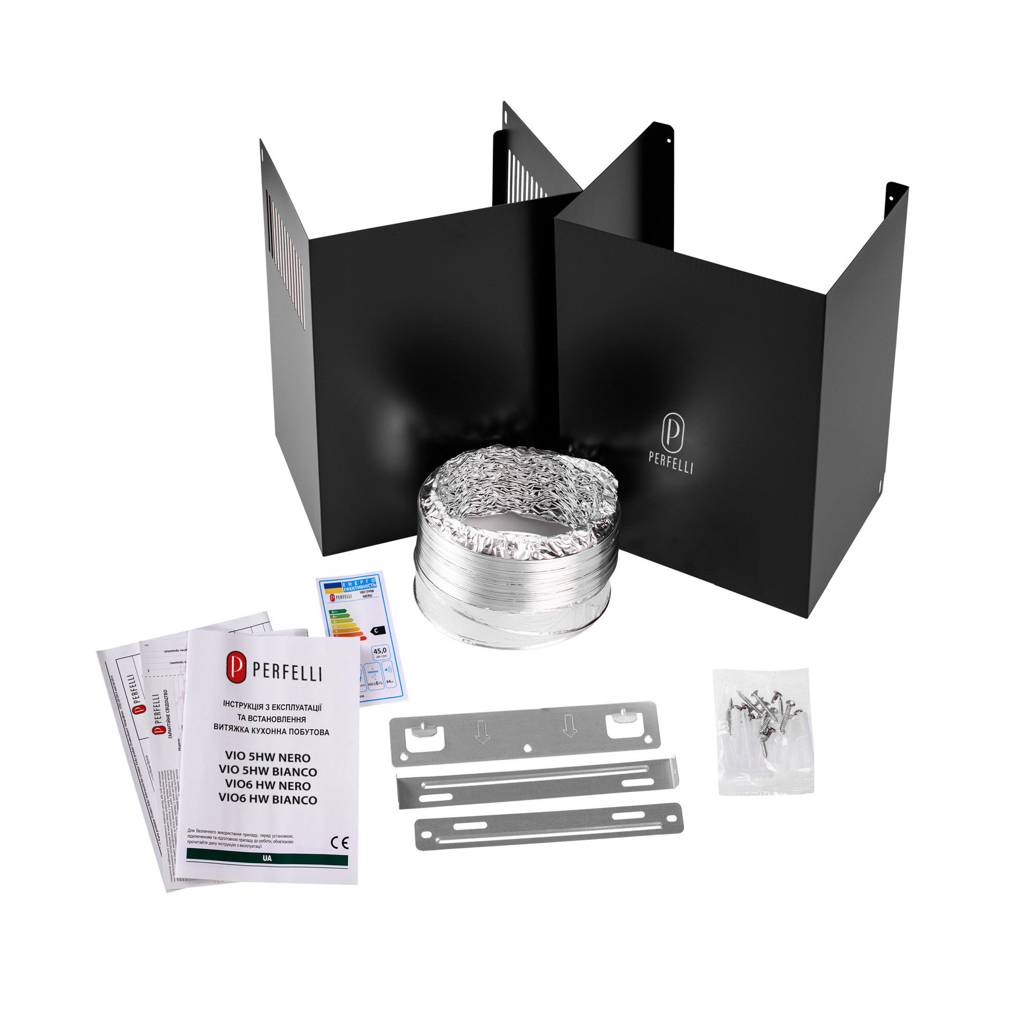 Вытяжка декоративная наклонная PERFELLI VIO 5HW NERO - фото 11