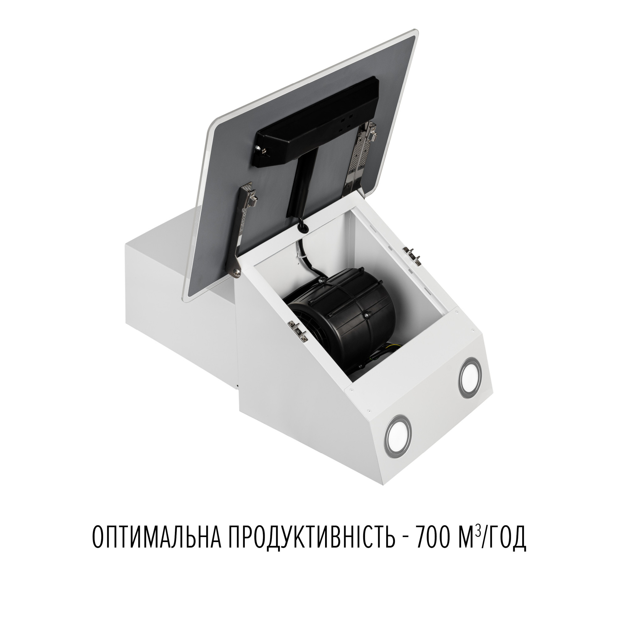 Вытяжка декоративная наклонная PERFELLI VIO 6HW BIANCO - фото 6