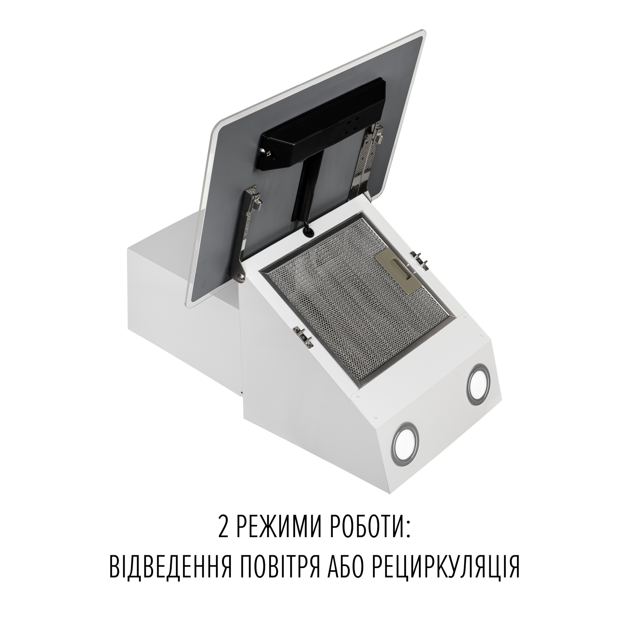 Вытяжка декоративная наклонная PERFELLI VIO 6HW BIANCO - фото 7