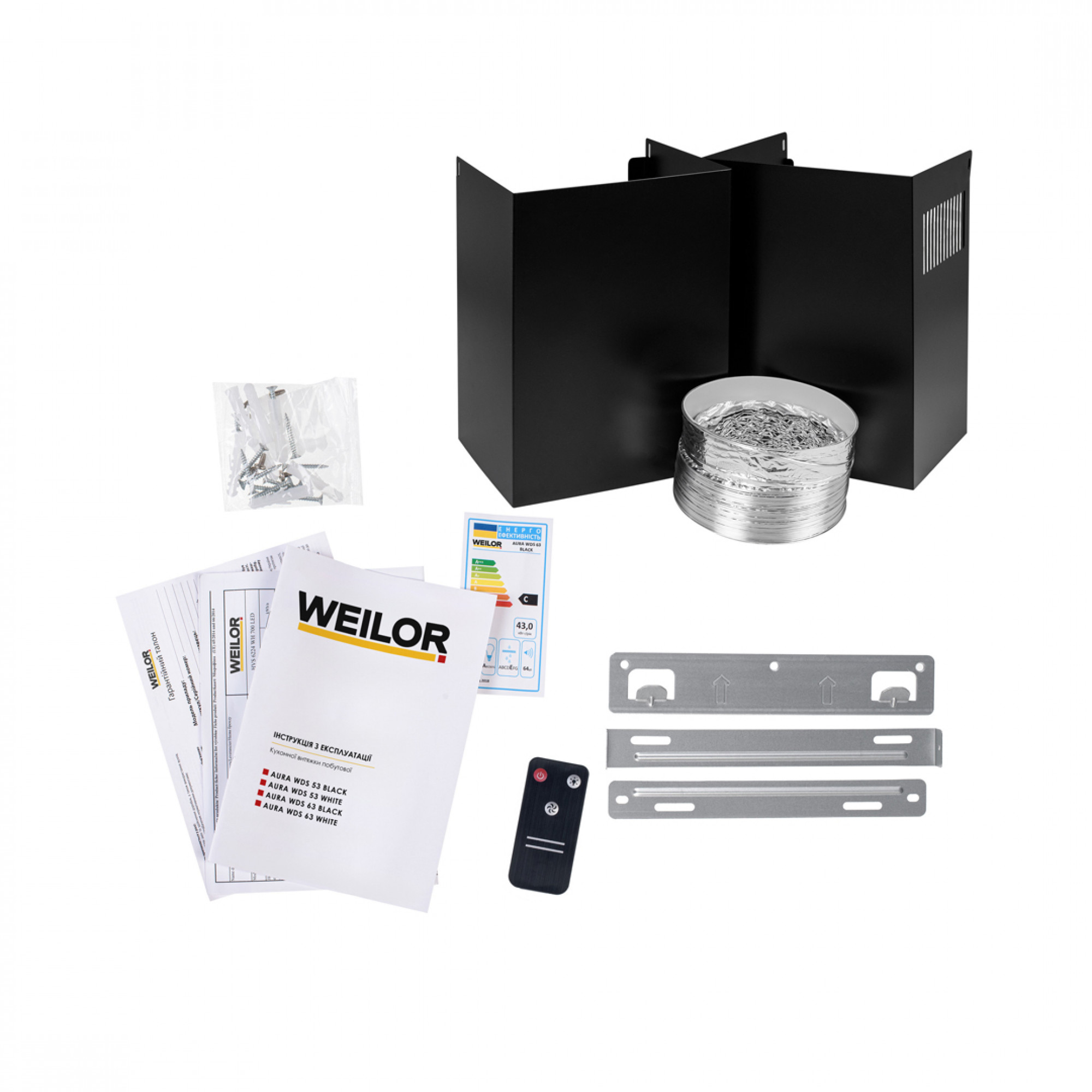 Вытяжка наклонная декоративная WEILOR AURA WDS 63 BLACK (Цвет Черный) - фото 12 Вытяжка наклонная декоративная WEILOR AURA WDS 63 BLACK - фото 12