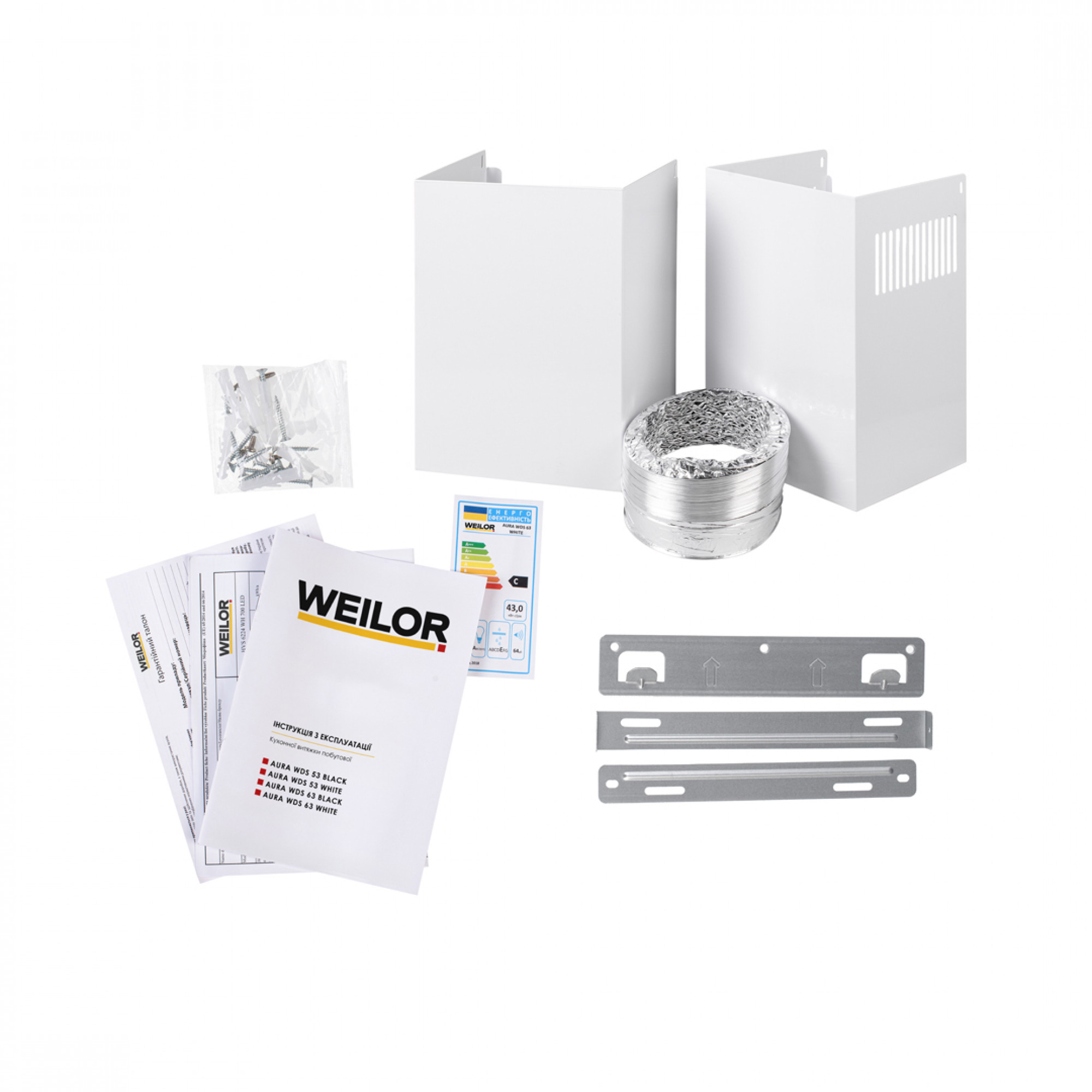 Вытяжка декоративная наклонная WEILOR AURA WDS 63 WHITE - фото 12