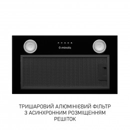 Вытяжка полновстроенная Minola HBI 5722 BLF 1200 LED