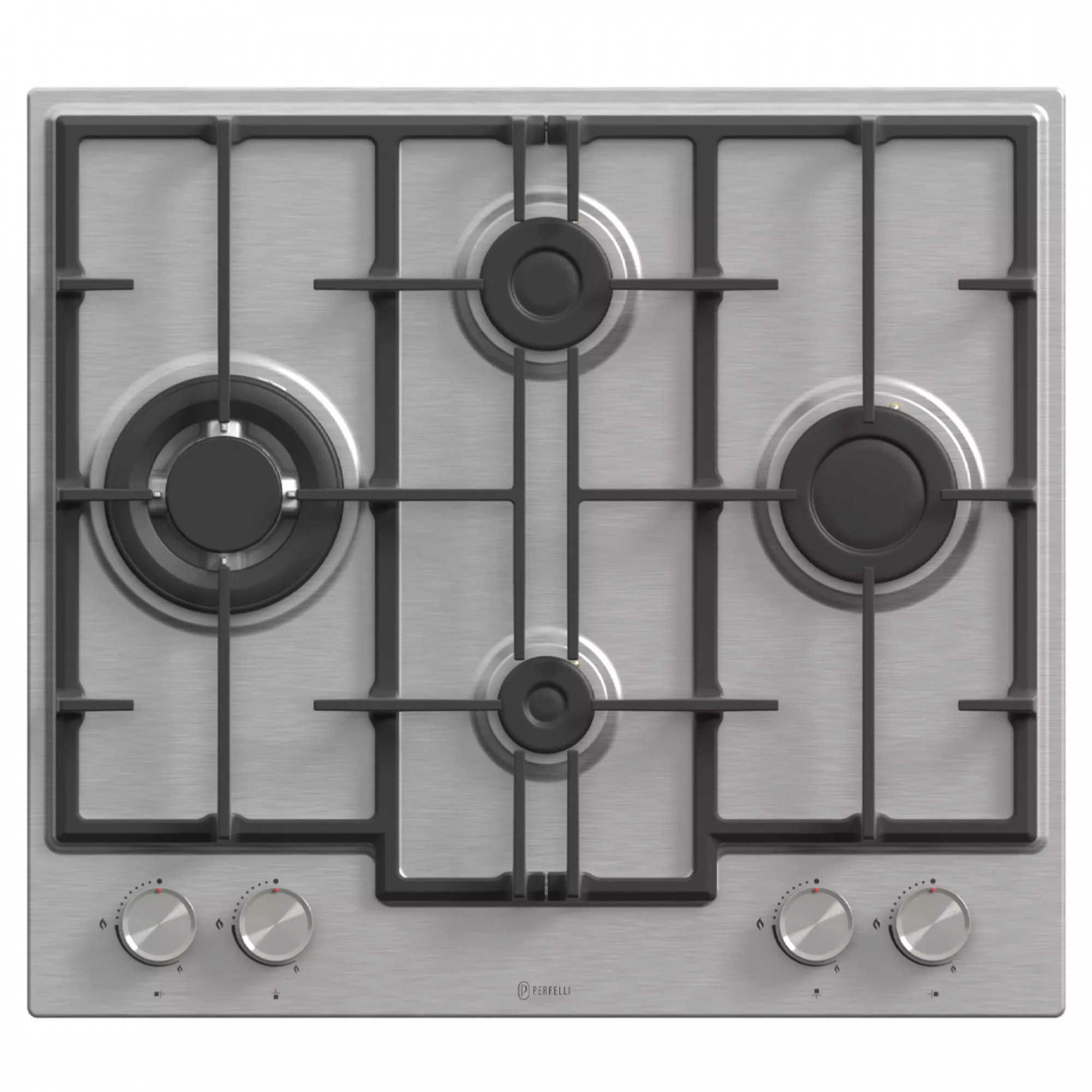 Варочная поверхность на металле PERFELLI PERLA MW60C INOX (Цвет Нержавеющая сталь) - фото 2 Варочная поверхность на металле PERFELLI PERLA MW60C INOX - фото 2