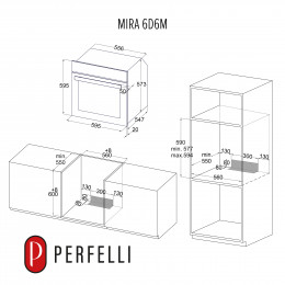 Духова шафа електрична PERFELLI MIRA 6D6M INOX