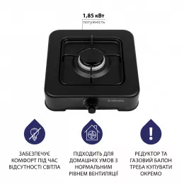 Настільна газова плита MINOLA TGH 100 BL