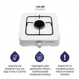 Настільна газова плита MINOLA TGH 100 WH