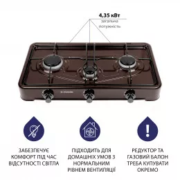 Настольная газовая плита MINOLA TGH 300 BR