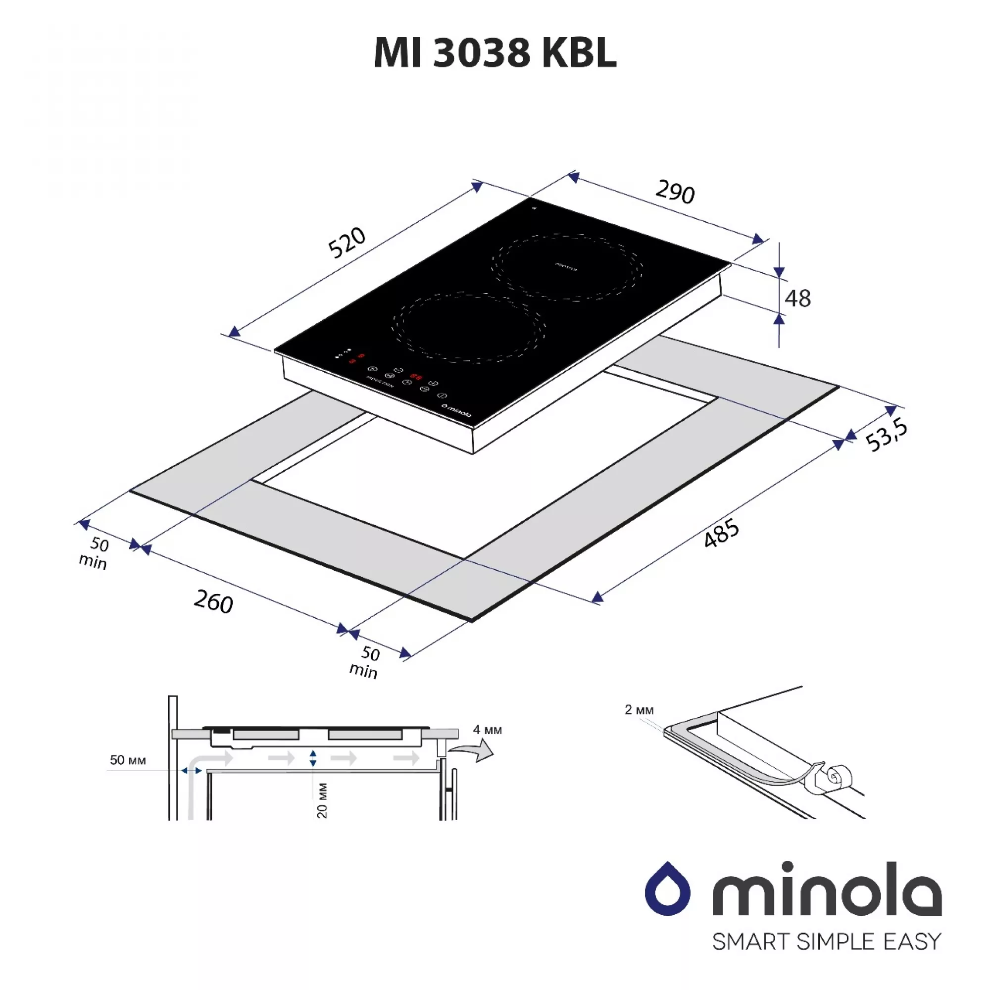 Поверхня індукційна Domino MINOLA MI 3038 KBL - фото 10