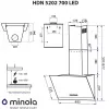 Витяжка декоративна похила MINOLA HDN 5202 BL/INOX 700 LED (Польща)- № 15