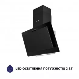 Вытяжка декоративная наклонная MINOLA HDN 6124 BL LED