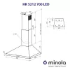 Вытяжка купольная MINOLA HK 5212 BR 700 LED (Польша)- № 11