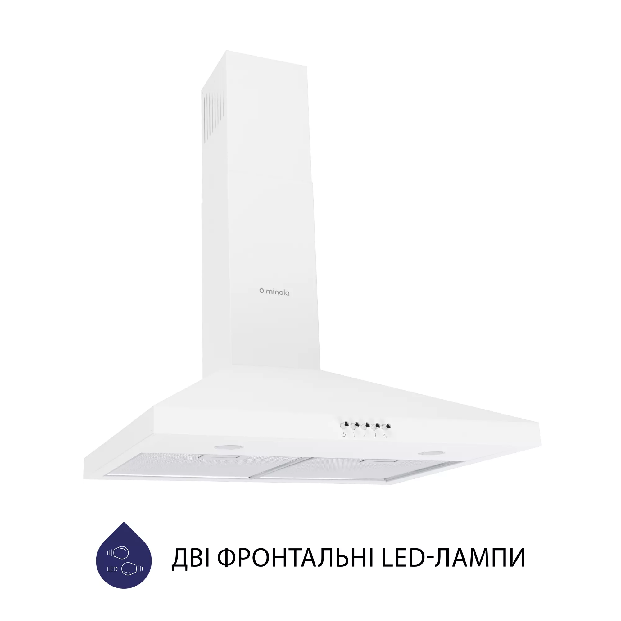Вытяжка купольная MINOLA HK 6212 WH 700 LED (Цвет Белый) - фото 2 Вытяжка купольная MINOLA HK 6212 WH 700 LED - фото 2