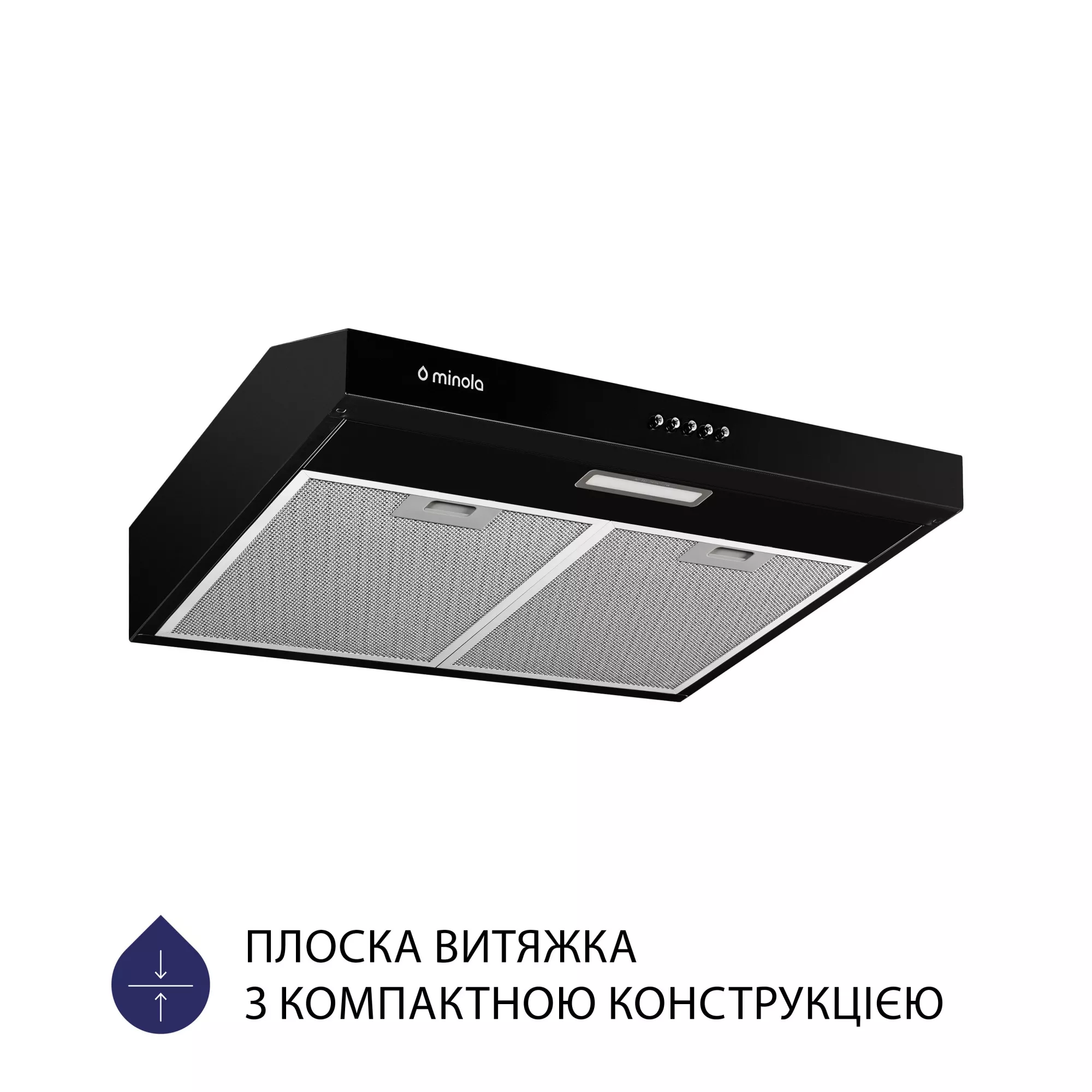 Вытяжка плоская MINOLA HPL 504 BL - фото 2