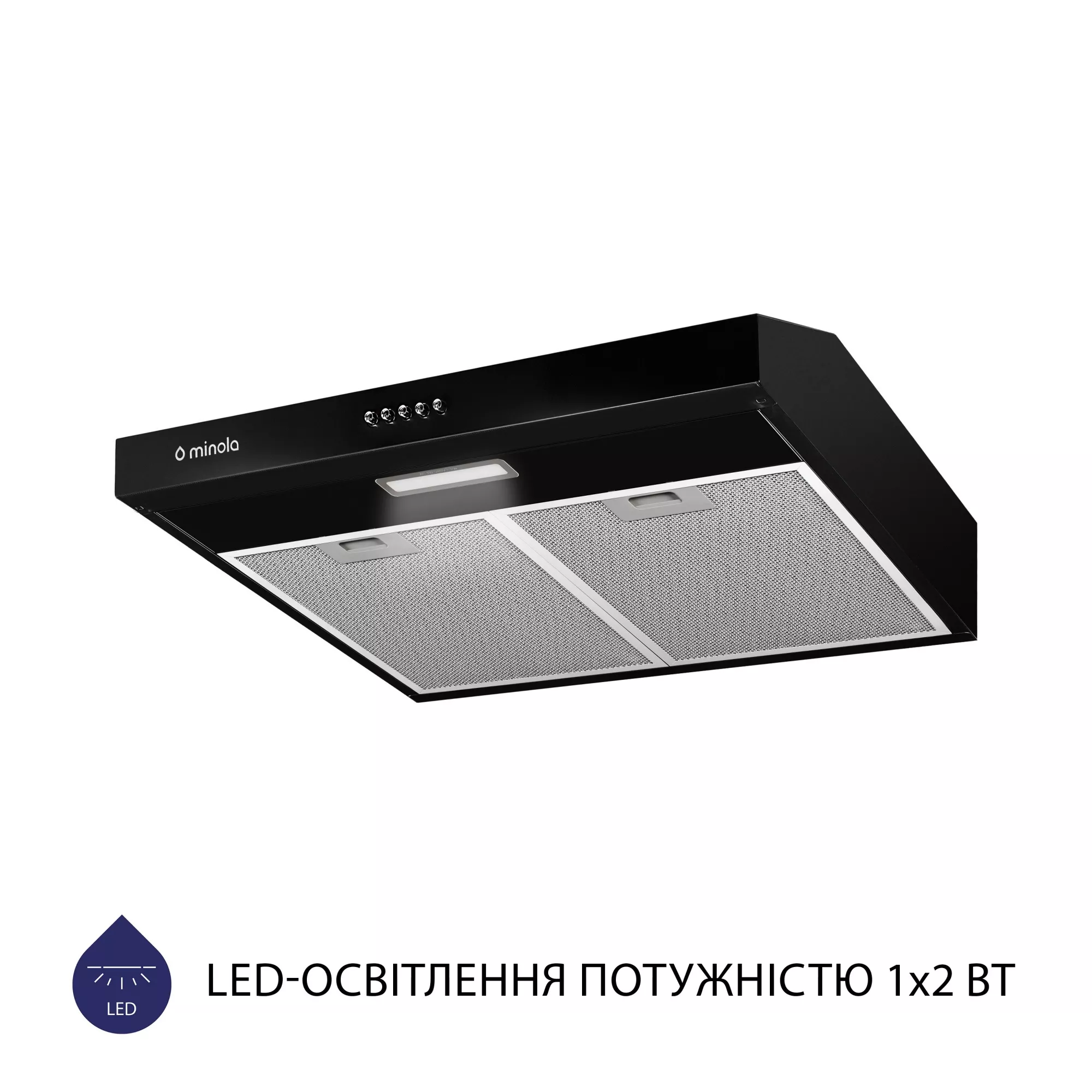 Вытяжка плоская MINOLA HPL 504 BL - фото 3